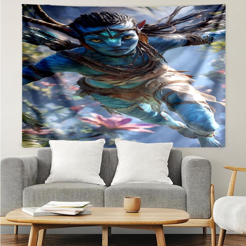 Avatar Print Tapestry, Backdrop, Easy Setup, Ideal for Bedroom, Office & Living Room, with Aesthetic Wall Hanging Decor.