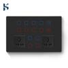 For Tuya Smart Life 10gang WiFi Wall Lighting Switch Glass Material Supports Voice Control and APP Control for Home Use