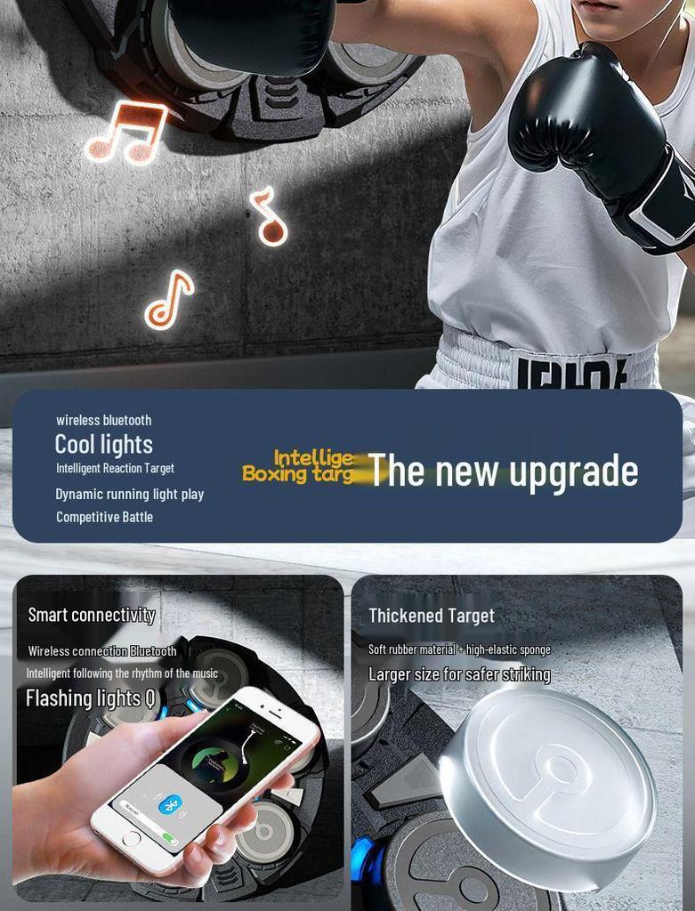 Children's Music Boxing Trainer: Wall-Mounted Target & Gloves - Perfect Birthday Gift for Boys & Home Exercise.