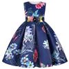 2026 New European & American Retro Floral Princess Dress for Girls - Holiday Party Evening Gown