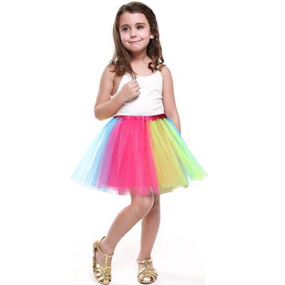 Baby Girl Light Blue Tiered Layer Gauze Skirt Kids Ballet Dance Tutu Dress 1-7Y