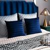 A Pair Luxury Velvet Applique Cushion Covers Home Decor Striped Throw Pillow Cases 45x45cm/30x50cm