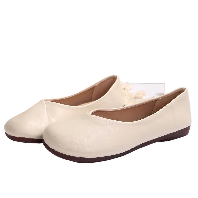 Fashion Casual Flats Ladies Shoes 2024 Plus Size Slip on Women's Flats Daily Women Round Toe Soft Bottom Outdoor Shoes Female Zapatos