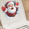 Santa Claus Wall-breaking Patern Stickers Christmas Wall Decals Self-Adhesive Wall Stickers Toilet Stickers Home Holiday Decor