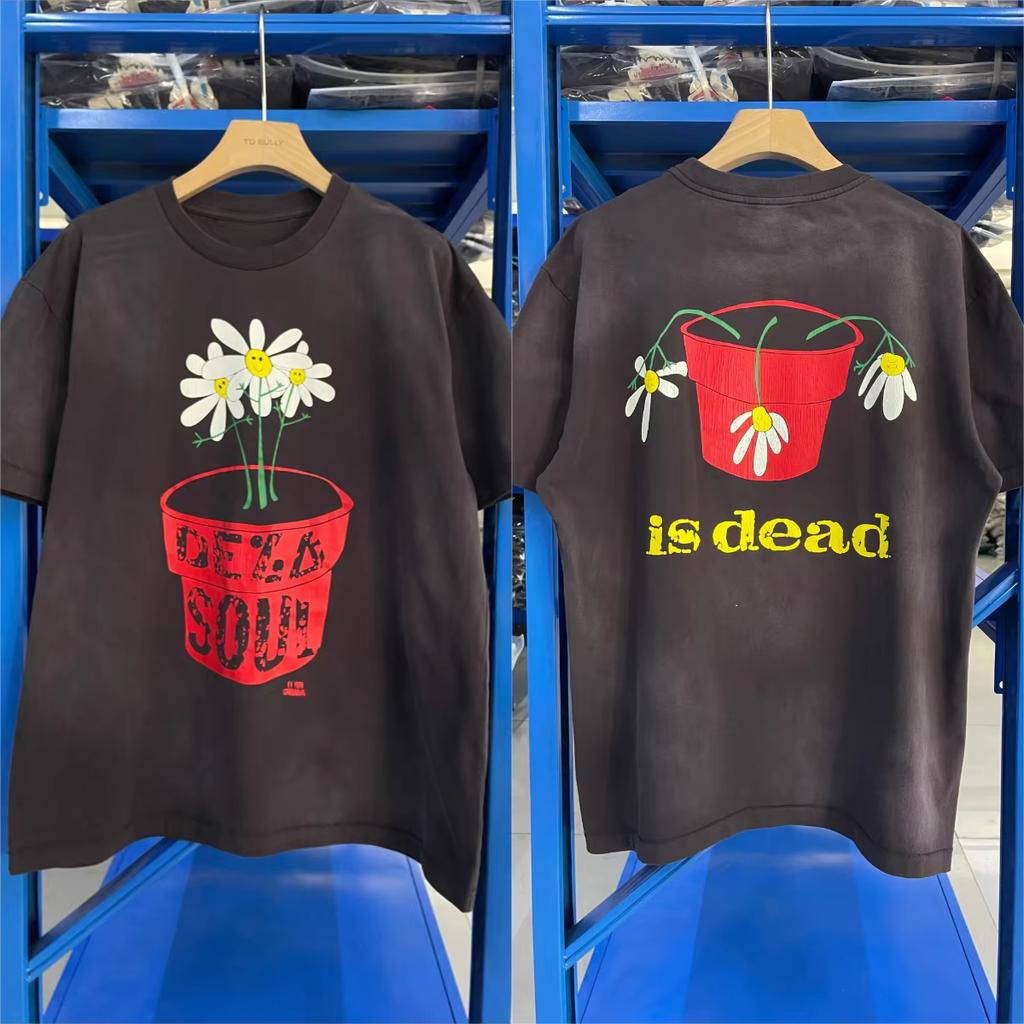 Y2K Hiphop Harajuku American Graphic T Shirts Oversized De La Soul Is Dead Vintage Retro Print Quality Cotton Summer Casual