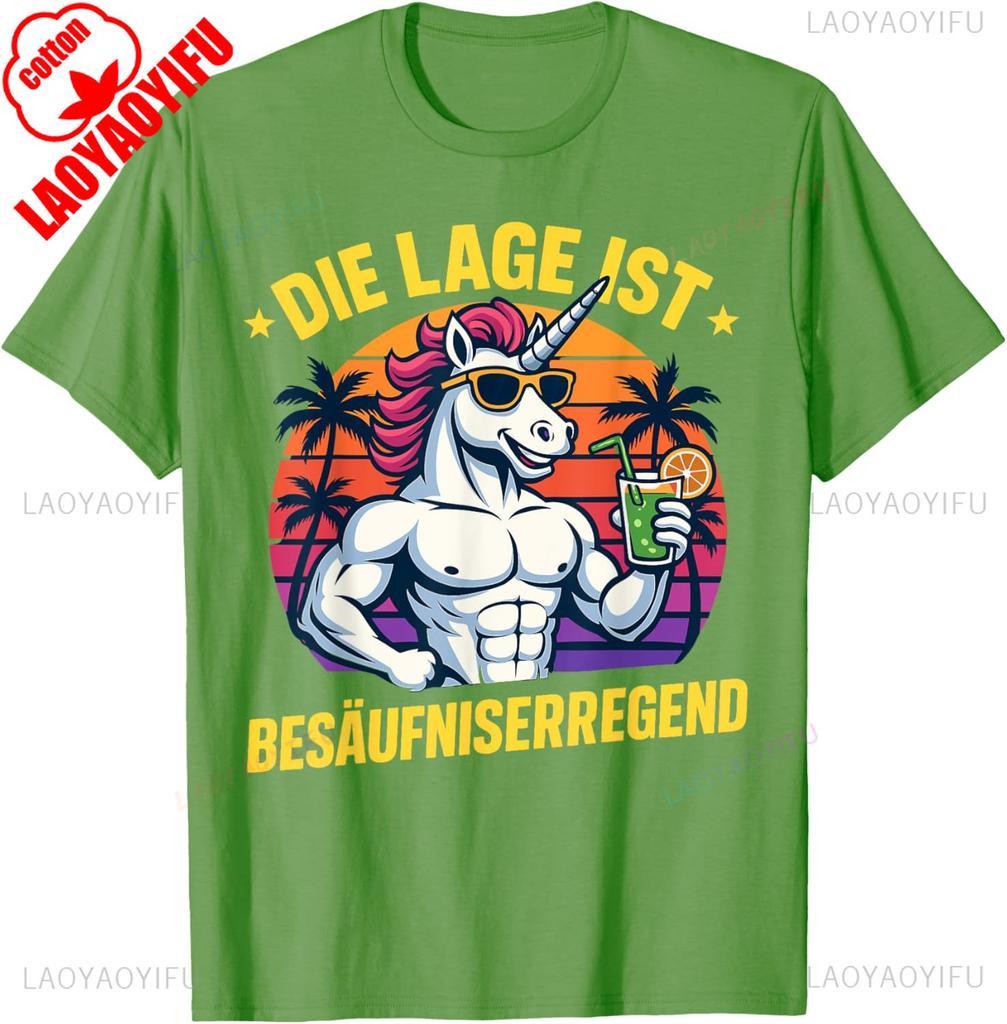 Poloha Je Vzbuzující K Pijáctví Karnevalový Kocovina Tričko Černá Bavlna Vtipný Německý Text Letní Párty Grafické Tričko Unisex Vintage