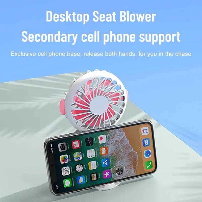Portable USB Desktop Fan: Small Handheld Design, 3 Hours Standby, Perfect for Friend Gift
