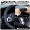 Alpmosn Elastic Stretch Steering Wheel Cover, Universal Interior Accessories Steering Wheel Cover for Women & Men, Breathable Microfiber Ice Silk,