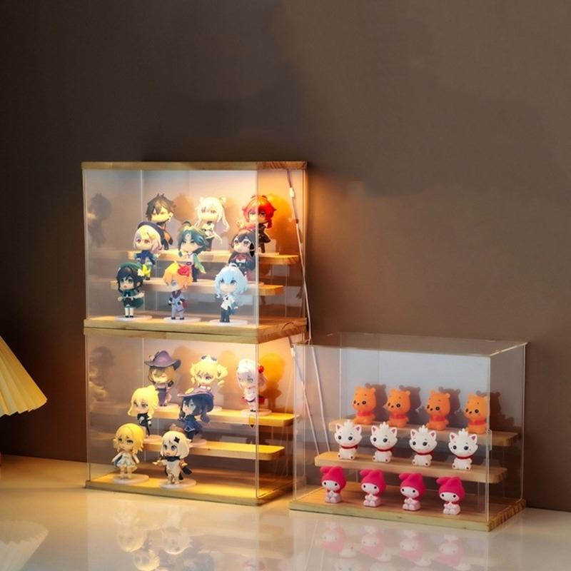 Acrylic Display Case for Miniature Collectibles and Toy Models Clear Dustproof Showcase Stand Perfume Storage Box