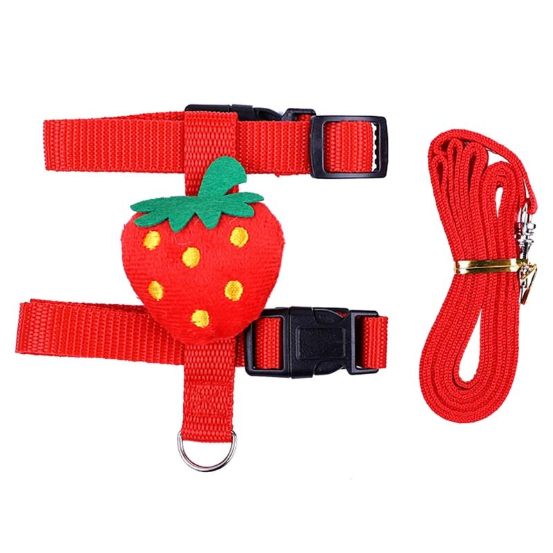 Small Dog Harness and Leash Set Escape Proof No Pull for Puppies Adjustable Cute Harnesses for Rabbit Bunny Hamster