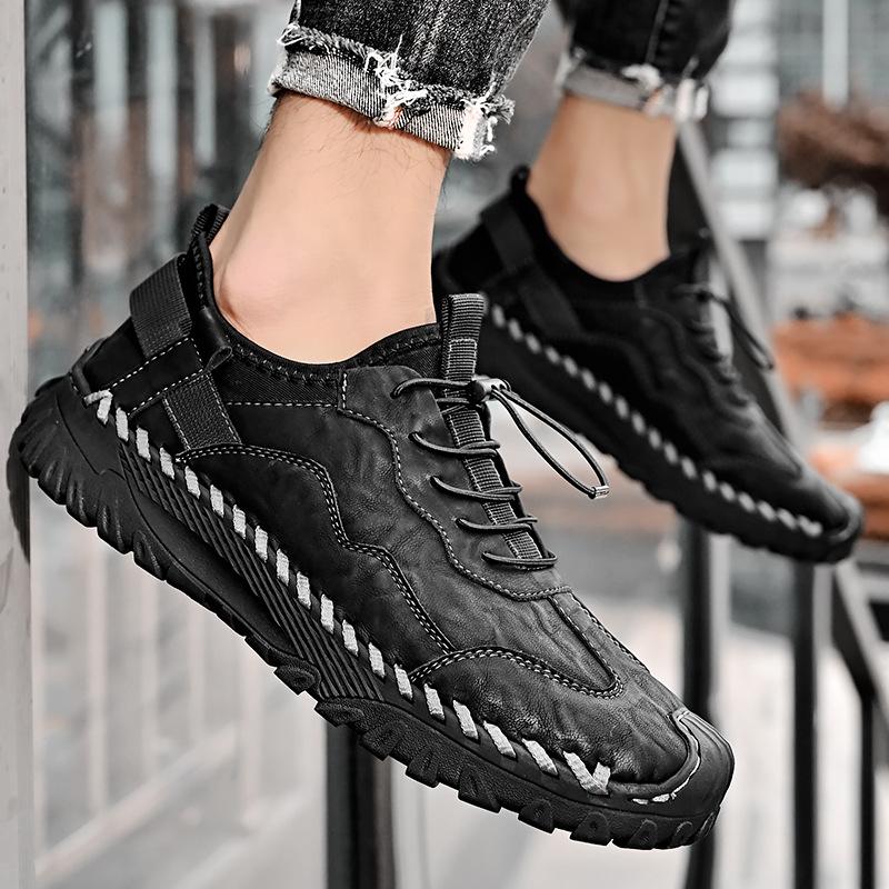 Casual shoes men's 2025 autumn soft-soled breathable non-slip fashion trend versatile one-pedal sports shoes men's shoes comfortable