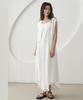Dijainowol White See-Through Layered String Long Dress