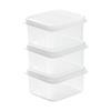 PP5 Food Grade Freezer Meat Storage Containers, 4-Piece Refrigerator Organizer Set