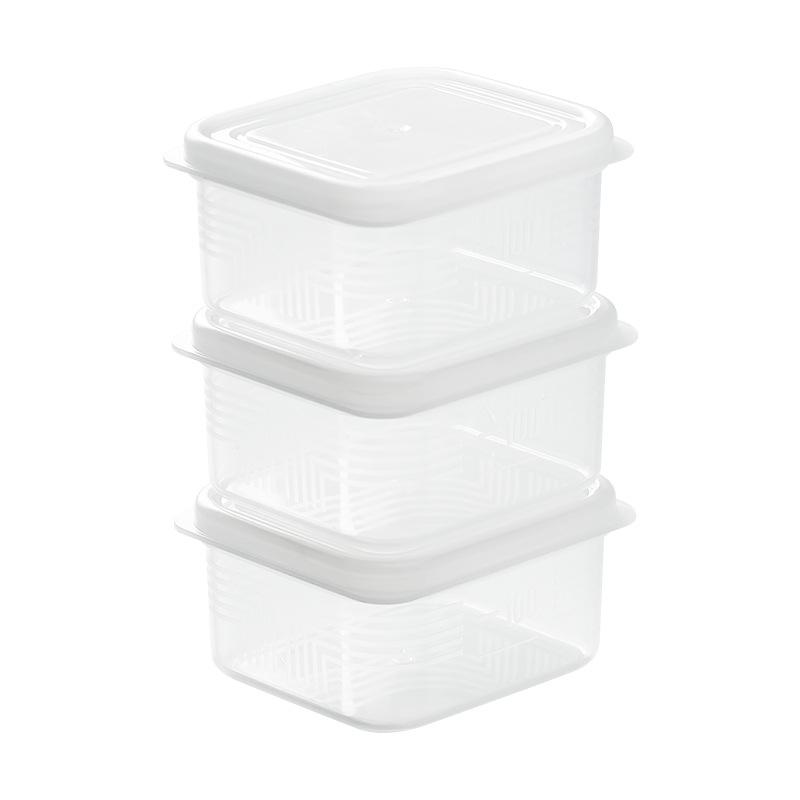 PP5 Food Grade Freezer Meat Storage Containers, 4-Piece Refrigerator Organizer Set