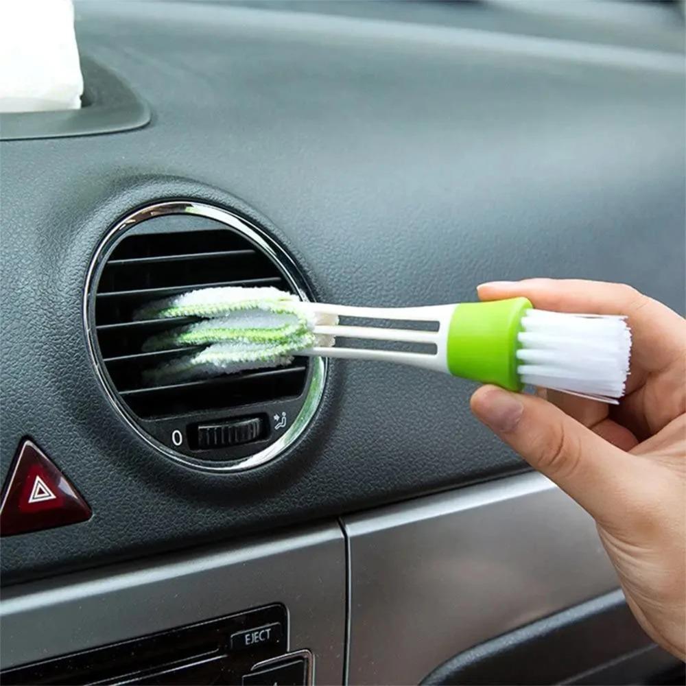 Dual Head Car Air Conditioner Air Vent Brush Dust Removal Dash Blinds Cleaning Brush Keyboard Multi-Use Brush Angel Brush