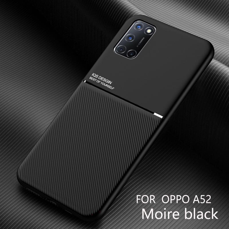

Для OPPO A52 A72 A92 чехол с магнитным держателем, кожаный чехол для Oppo A72 A52 A 52 72 A 92 OppoA52 OppoA92, мягкие чехлы для телефонов чёрный