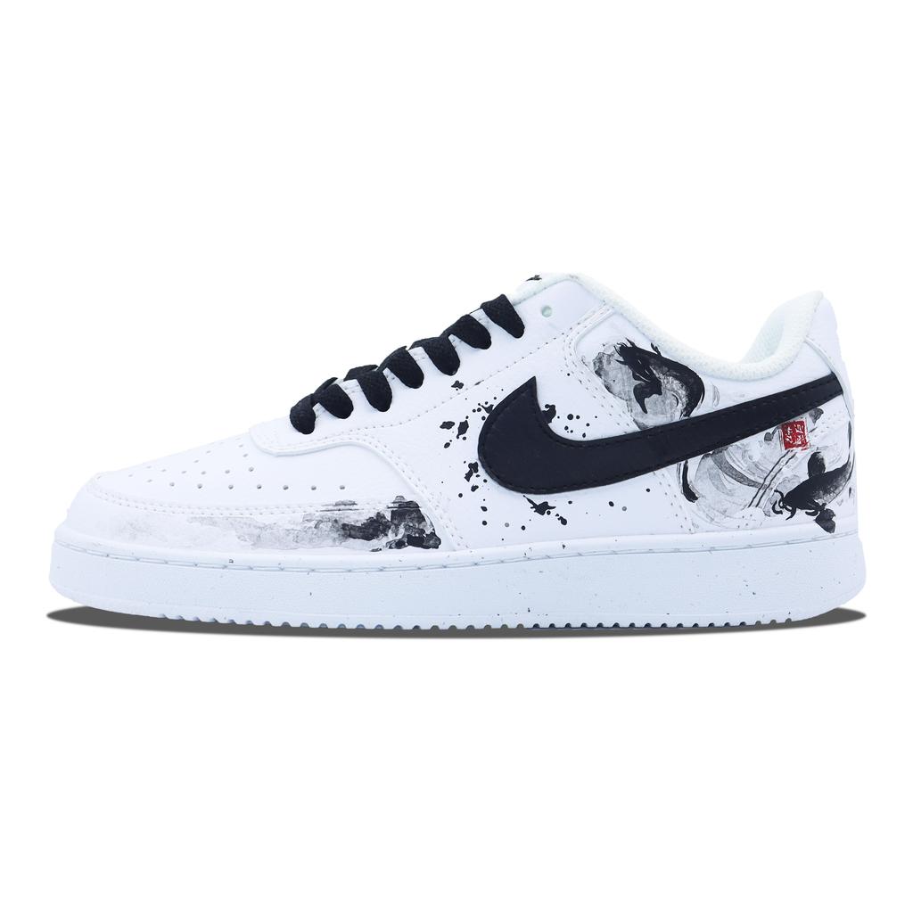 Nike Court Vision 1 Low Top Skateboard Shoes Unisex Black White DH2987-101(Team256-)