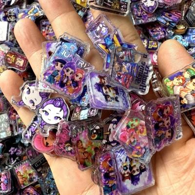 52pcs Anime K-pops Ddemons Hunters 2cm Acrylic Pendant Kawaii Acrylic Patch Handmade Diy Accessories Keychain PP Clip Patch Toy