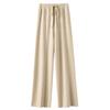 Pantaloni larghi in lana da donna, a vita alta, pantaloni casual spessi snellenti autunnali e invernali