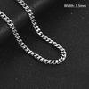10PCS Cuban Chain 3.5/5/7/9mm Mens Necklace Stainless Steel Chain for Women Jewelry Christmas Gift