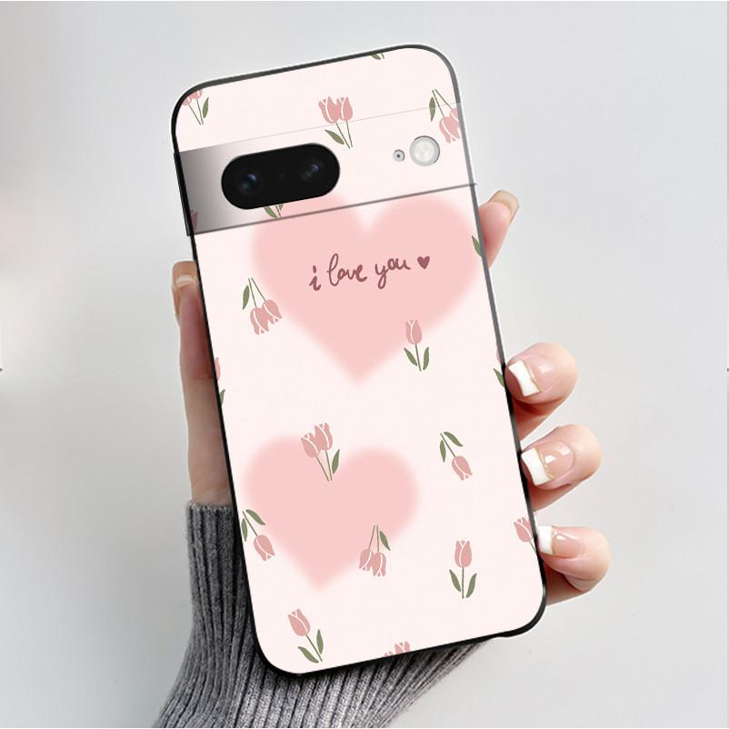 For Google Pixel 7 / Pixel 7 Pro Case Luxury Fashion Butterfly Flowers Black Soft TPU Silicone Back Cover Pixel7 7Pro Phone Case