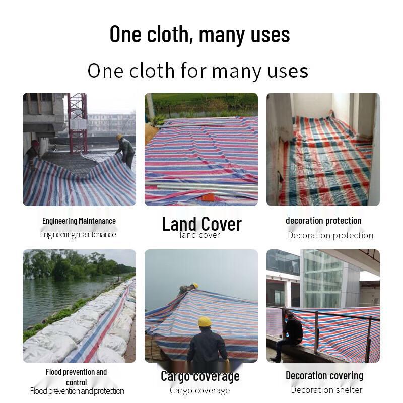 Jinsu Three-Color Striped Outdoor Sunshade Tarp