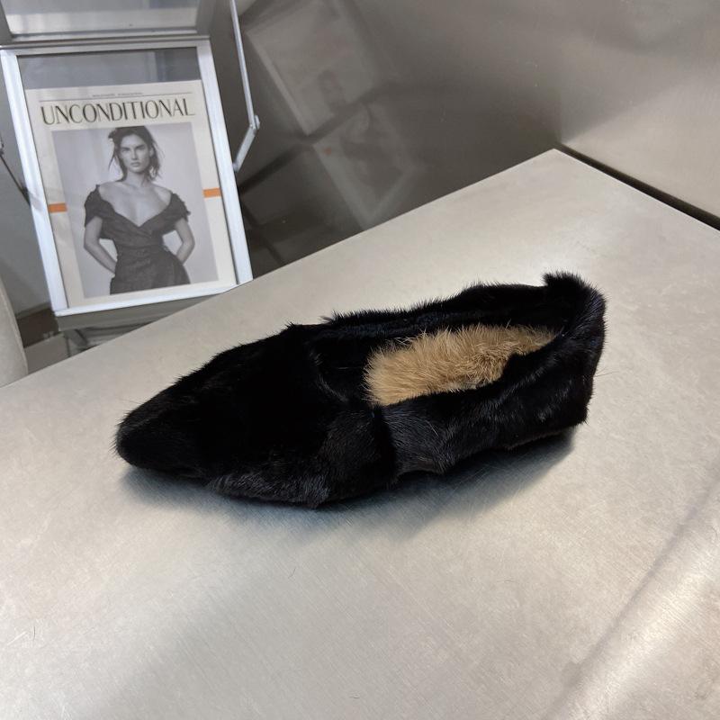 

Туфли Mao Mao женские осенне-зимние бархатные хлопковые туфли Mori остроносые норкового цвета с неглубоким клювом туфли Doudou туфли-лодочки на плоской подошве женские 35 чёрный