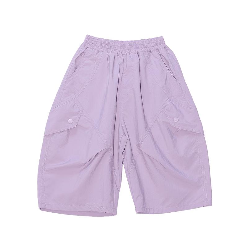 Fuluomi Girls Summer Thin Cargo Capri Pants 170