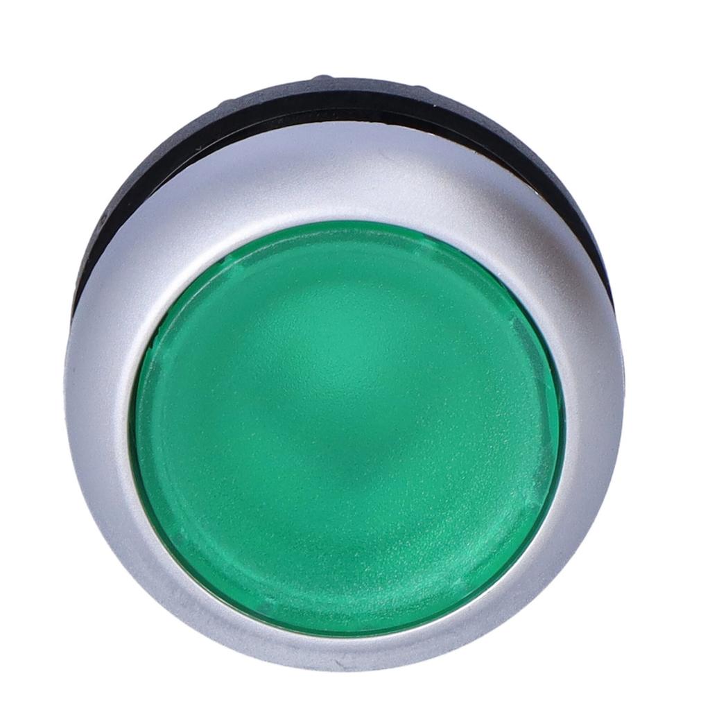 M22-DL- Push Button, Illuminated, Flat, Green, Spring-return
