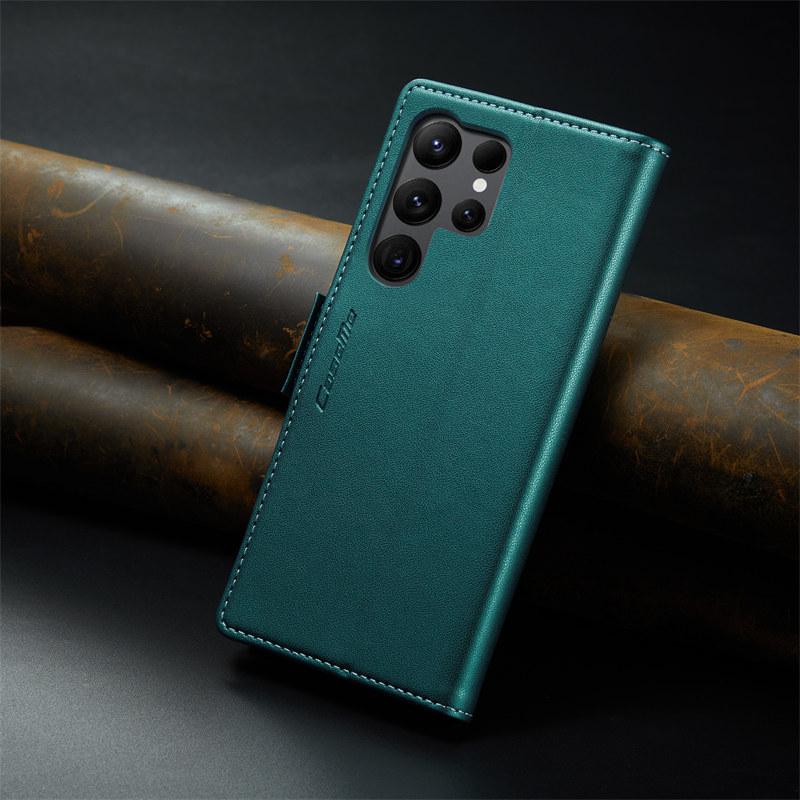 CaseMe Flip Stand Leather Phone Case for Samsung Galaxy S25 Ultra S25 Edge S24 FE S23 Ultra S22 S21 S20 Plus Wallet Card Holder Back Cover Coque Etui