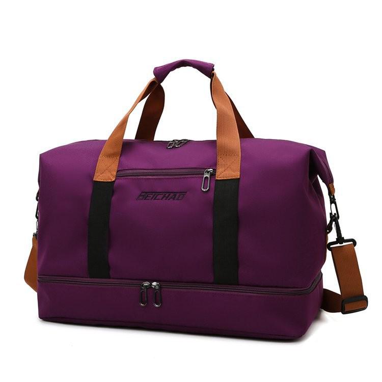 Spacious Gym Bag with Wet/Dry Separation & Shoe Compartment for Yoga & Travel