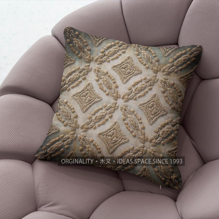 Rustic Farmhouse Geometric Throw Pillow Covers Pattern Cushion Cover Suitable For Sofa Bedroom Car Pillow Cover
