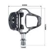 Road Bike Carbon Fiber Pedal and Cleat Set, Shimano SPD Compatible, Carbon and Nylon Binding Pedals for On-Road Use (SPD Compatible)