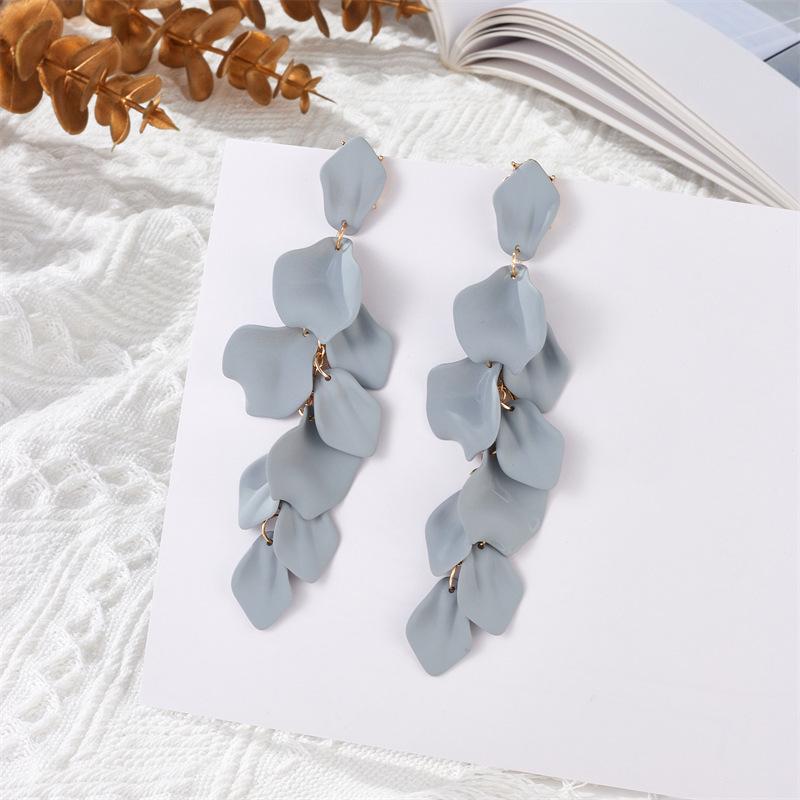 Retro European and American Floral Tassel Earrings with 925 Silver Needle