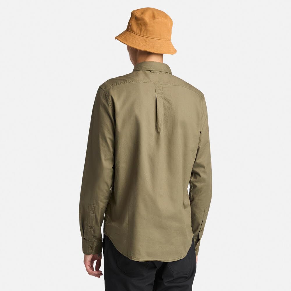 Timberland Twill Leaf Size TB0A69RQA581 Men's Shirt, Green, L,