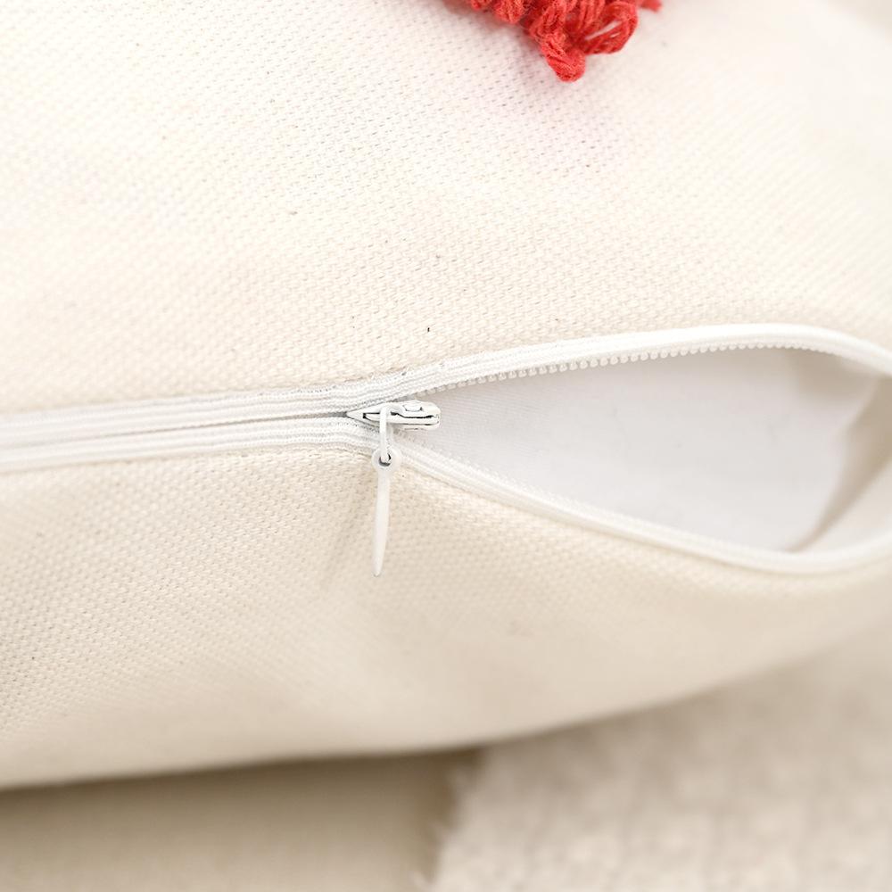 Embroidered Love Cute Sofa Pillowcase Valentine's Day Tufted Velvet Cotton Pillow Cover Letter Pink Throw Cushion Covers 45x45