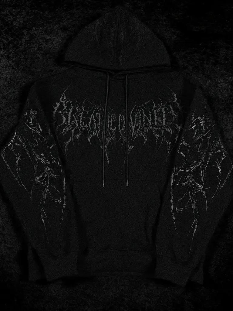 Breathedivinity Herbst Herren Kapuzenjacke mit Print in Übergröße