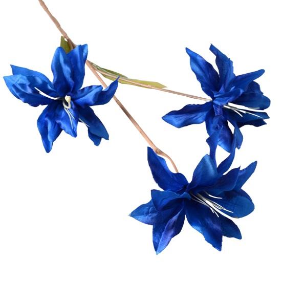 3 Heads Artifical Lily Flowers Full Blooms Fake Real Touch Flower Bouquets for Wedding Party Decor Home Table Centerpiece