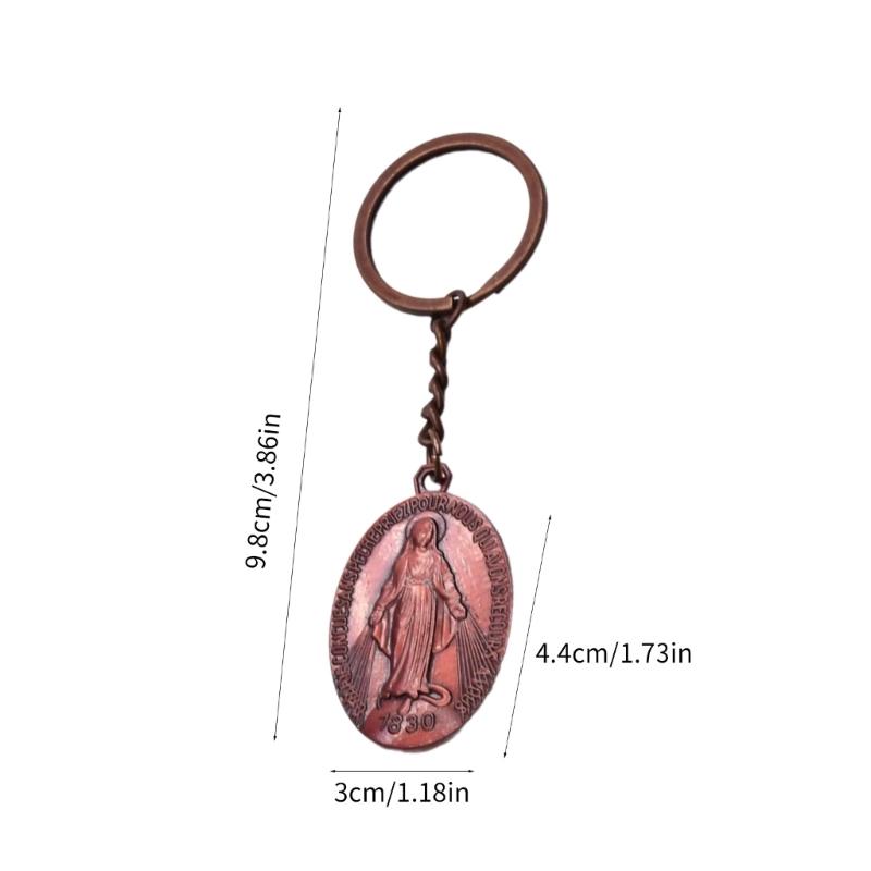 VirginMary Keychains Pendant Key Chain Christian Jewelry Keyring Gift