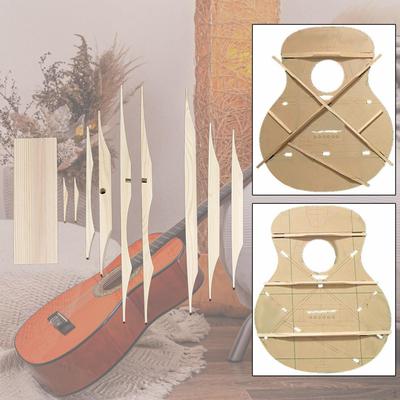 Gitara Akustyczna Świerkowa Drewno Wzmocnień Zestaw Wzmocnień Lekki Naprawa Wytrzymały Wymiana DIY