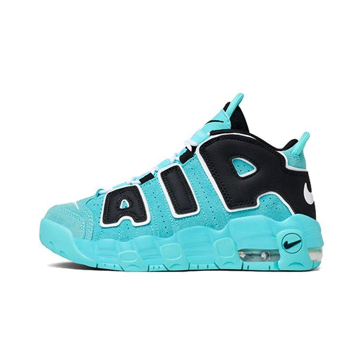

Детские кроссовки Nike Air More Uptempo PS Light Aqua Синий Черный Белый AA1554-403