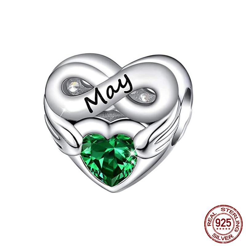 Charm Bead Charms Copper Fits Authentic 3mm Womens Bracelets Month Birthstone Charm Bead Charms Set Pendant Do It Yourself Fine Jewellery Gift