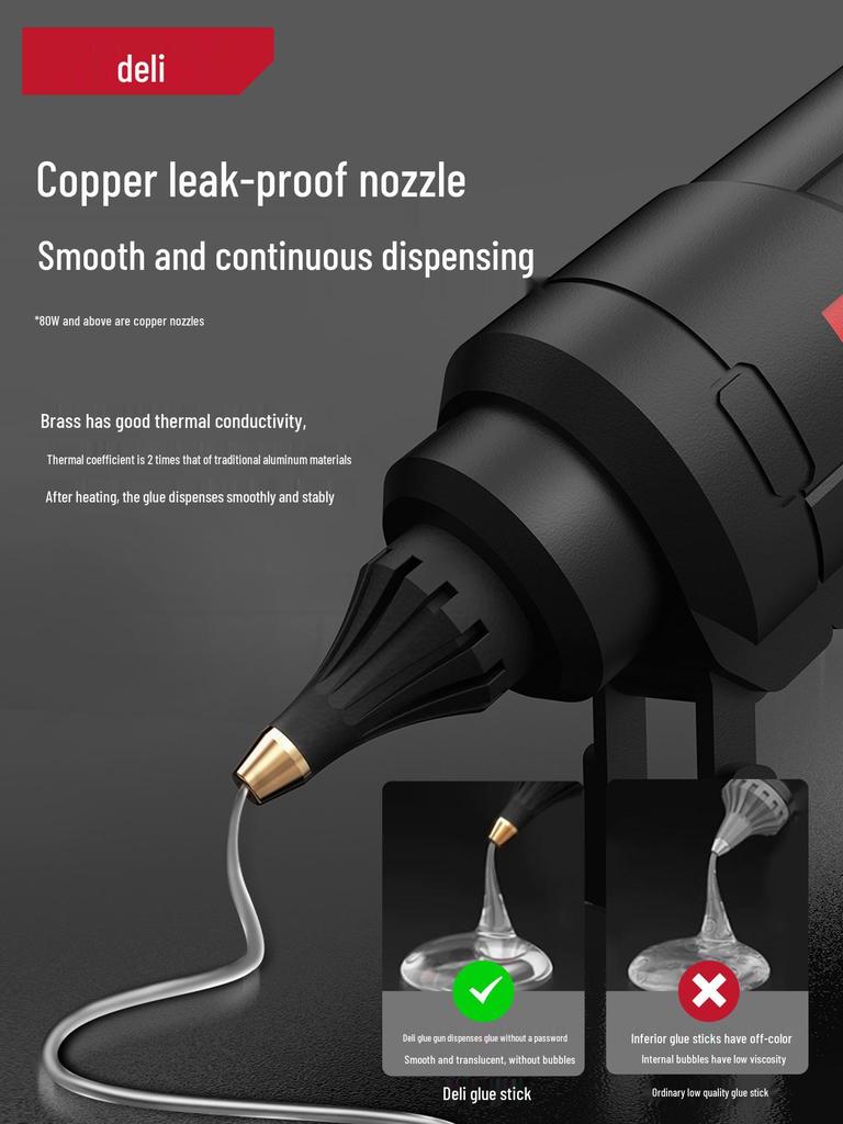 Deli High-Power Hot Melt Glue Gun with 7-11mm Sticks for Handcrafted and Industrial Use