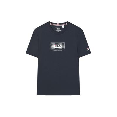 Classic Business Letter Logo Printed Knit Casual Short Sleeve T-Shirt Men Tops Legendary-Blue F11M411101F-NV