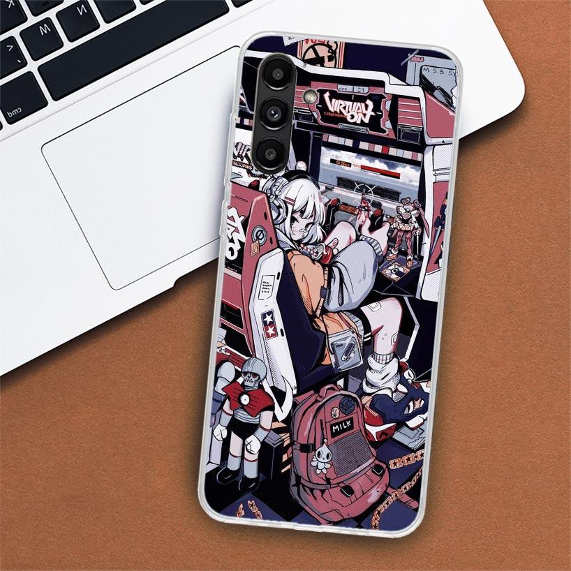 Cute Anime Aesthetic INS Girl Phone Case For Samsung Galaxy A55 A54 A53 A52 A15 A14 A13 A12 A35 A34 A33 A32 A25 A24 A23 A22 A05S