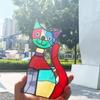 Tuxedo cat Stained glass cat charms Mourning cat souvenirs Cat themed gifts Angel Cat Memorial Gift Rainbow Bridge Pet Memorial Gift Furry Animal