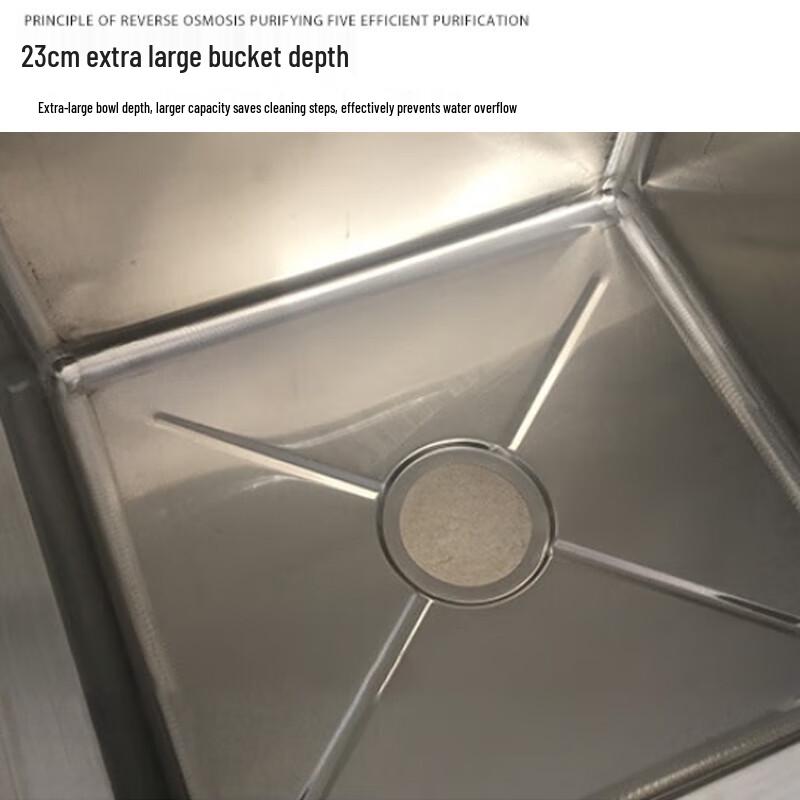 Chiuvetă Dublă Comercială din Oțel Inoxidabil pentru Utilizare Intensivă cu Stație de Lucru