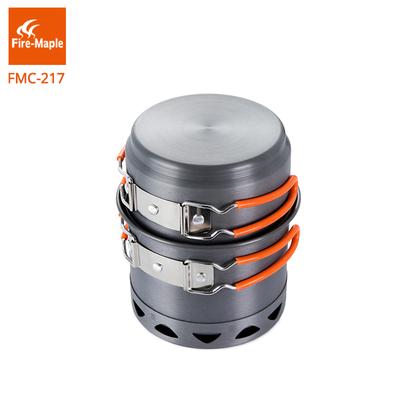 Fire Maple Camping Cookware Set Outdoor Compact Foldable Heat Exchang Pot FMC-217 268g Light Weight Solo Travel Cooking