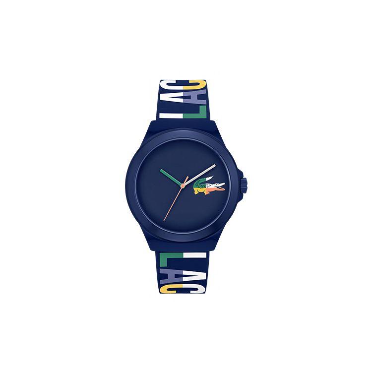 Lacoste Neocroc Series Quartz Watch Silicone Strap 42mm Blue Dial Men watches Dark-Blue 2011184 2011184