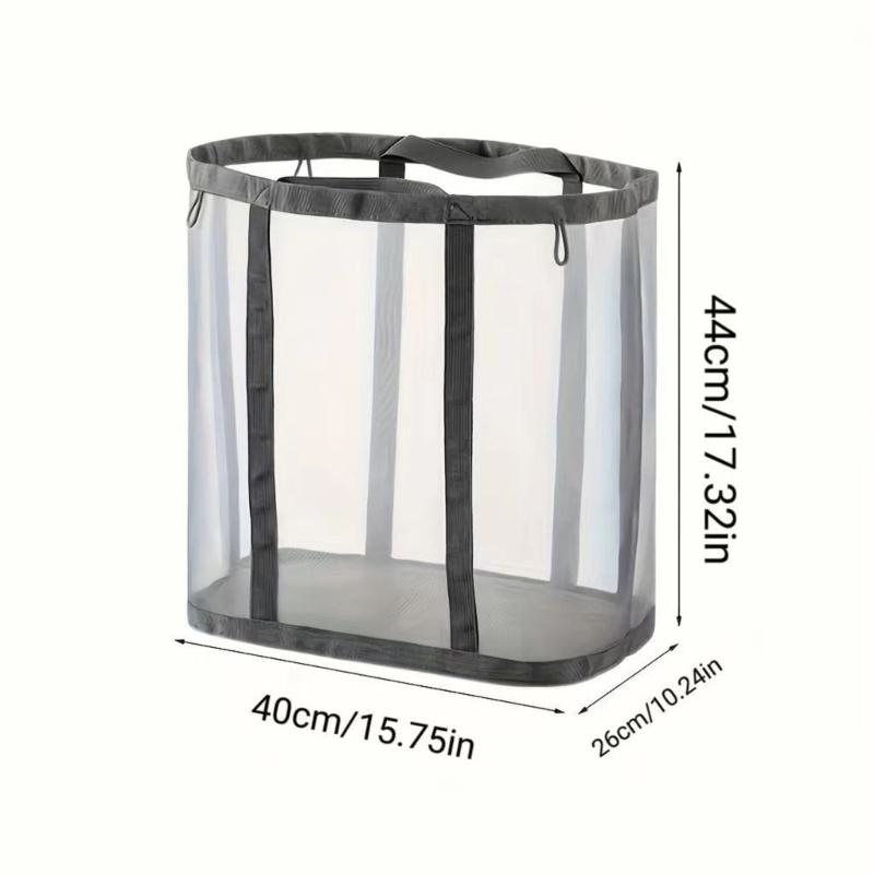 Extra Large Foldable Clothes Hamper Space Saving Foldable Nylon Laundry Basket with Reinforced Carry Handle